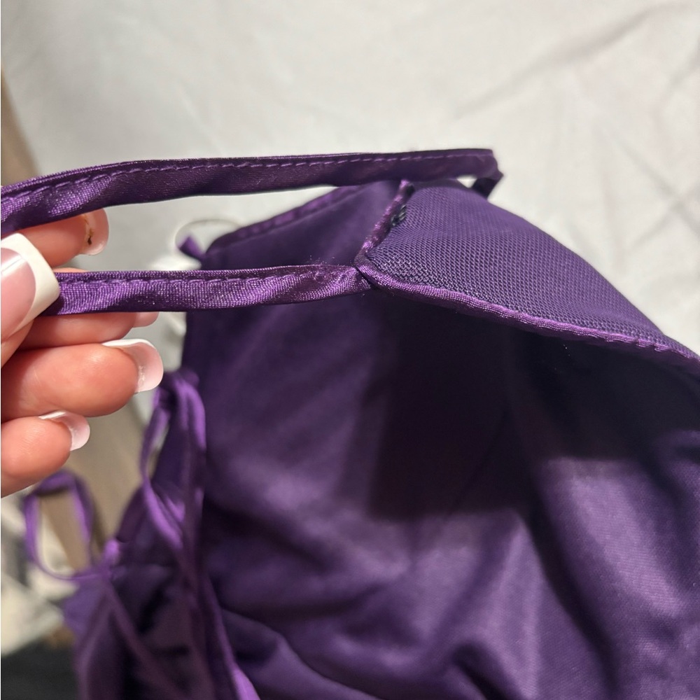 Purple Lace up Sequin Maxi Dress (read description!) NWT - Picture 9 of 10
